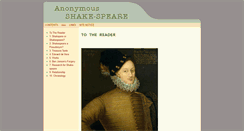 Desktop Screenshot of anonymous-shakespeare.com